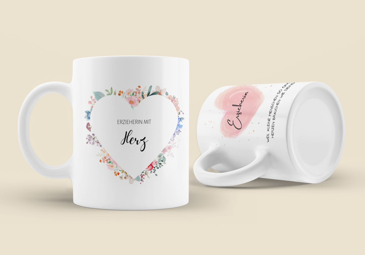 Dankeschön-Tasse für Erzieher "Blümchen" - Ein besonderes Geschenk 🌟☕